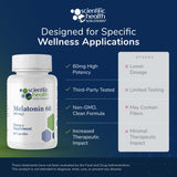 Scientific Health Solutions Melatonin 60mg Sleep Aid packaging with dosage information
