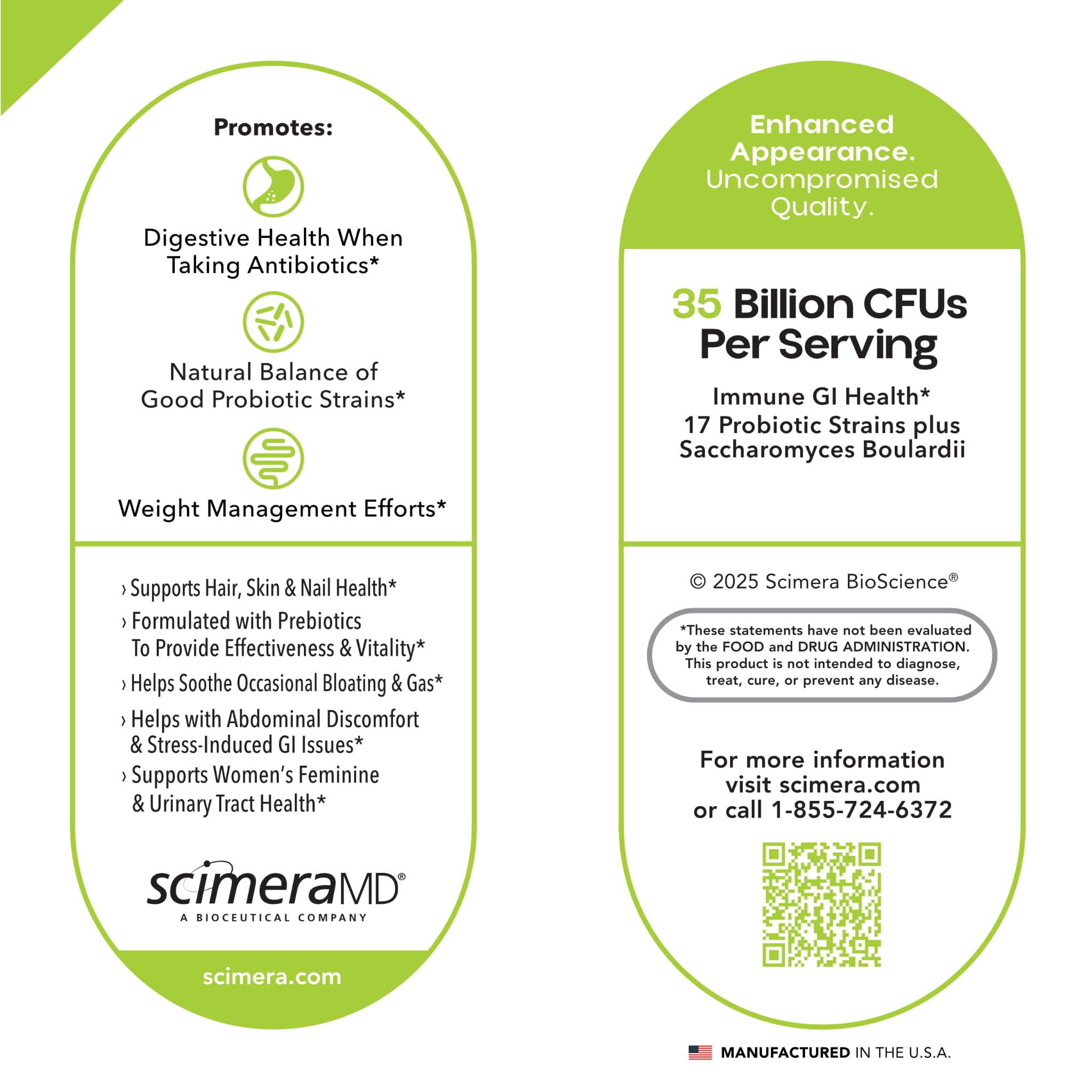 Scimera Bioscience Probiotic Supplement packaging