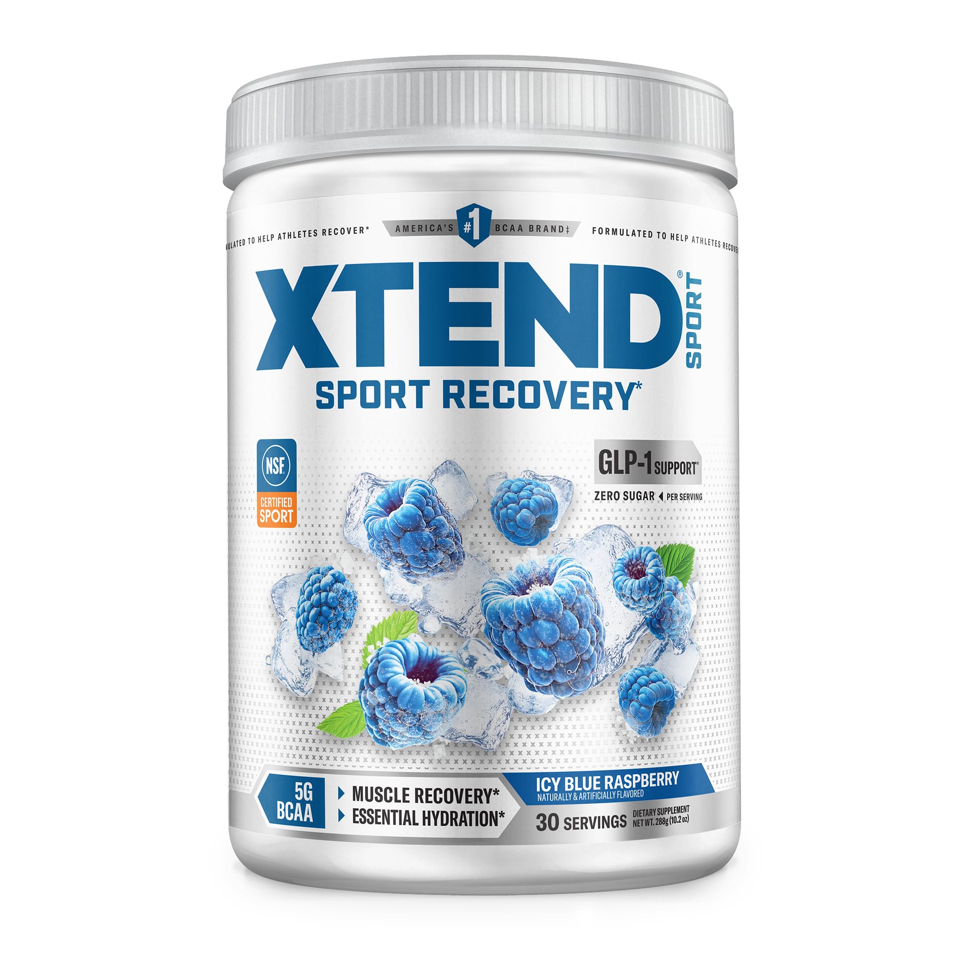 Scivation XTEND BCAA Powder 346g Blue Raspberry Ice front view