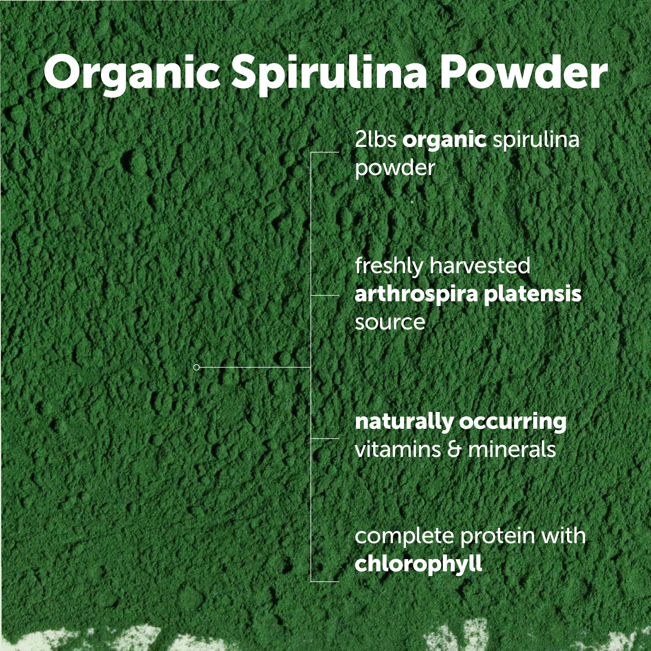 Scoop included in Micro Ingredients Organic Spirulina Powder 930g pouch