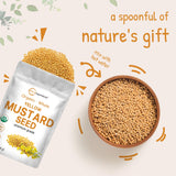 Scoop included in Micro Ingredients Organic Whole Yellow Mustard Seeds pouch