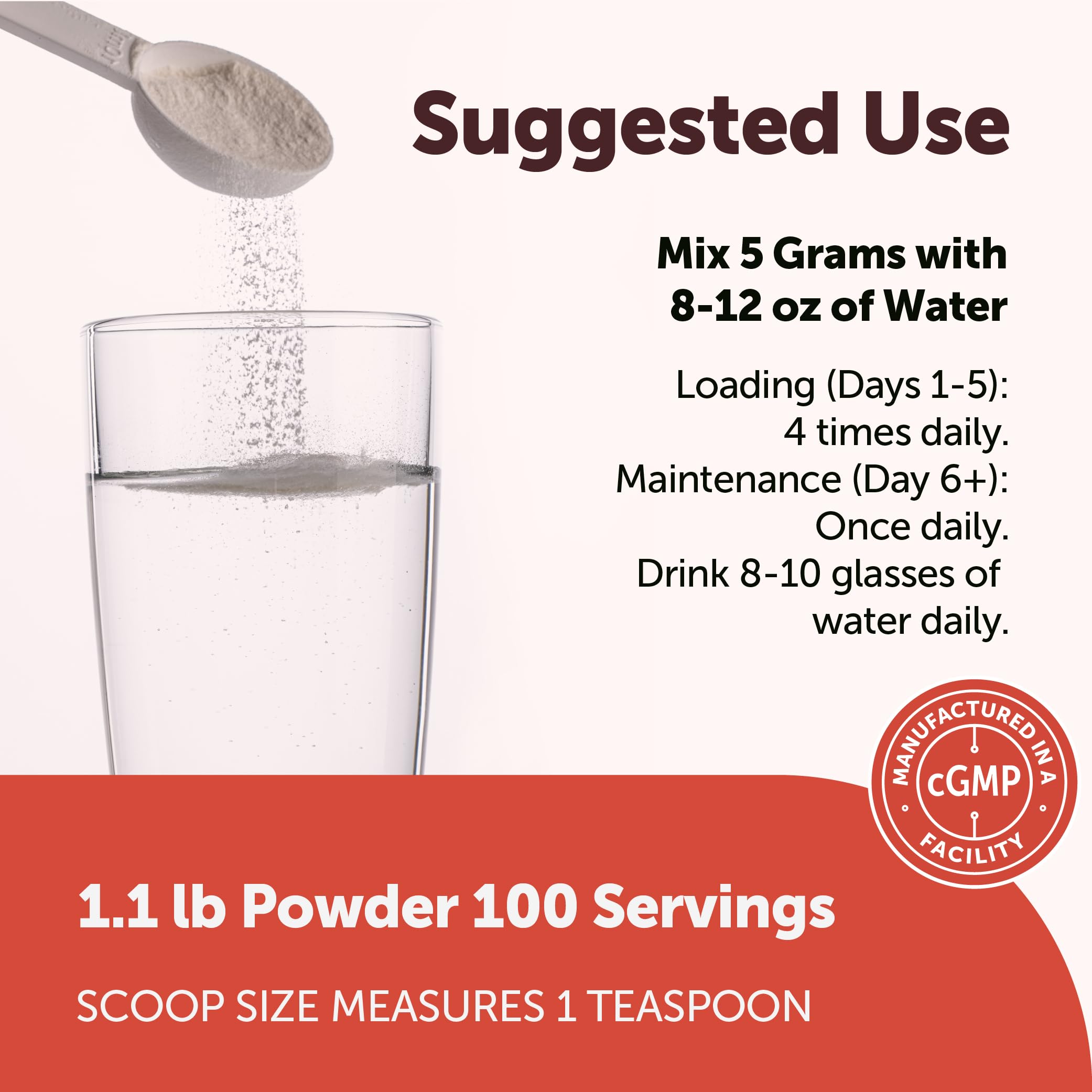 Scoop included with Micro Ingredients Creatine Monohydrate Powder