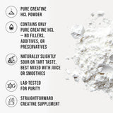 Scoop included with WHYZ Creatine HCl Unflavoured Powder