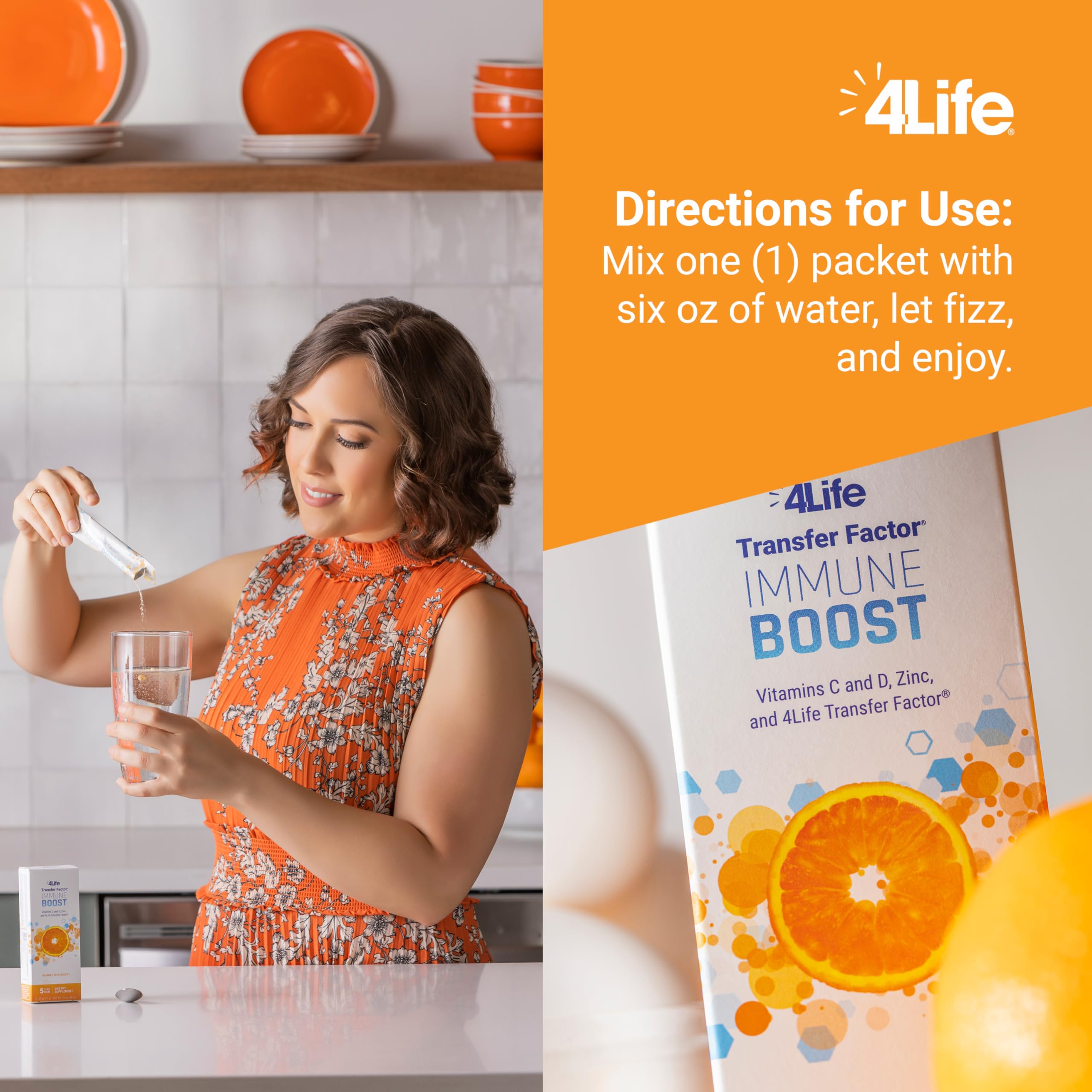 Scoop of 4Life Multivitamin Powder in orange colour