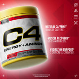 Scoop of C4 Energy + Aminos powder on a table