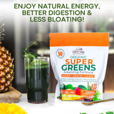 Scoop of Country Farms Super Greens Pineapple-Mango powder
