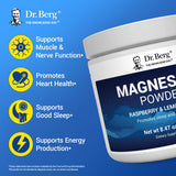 Scoop of Dr. Berg Magnesium Glycinate Powder on a wooden table