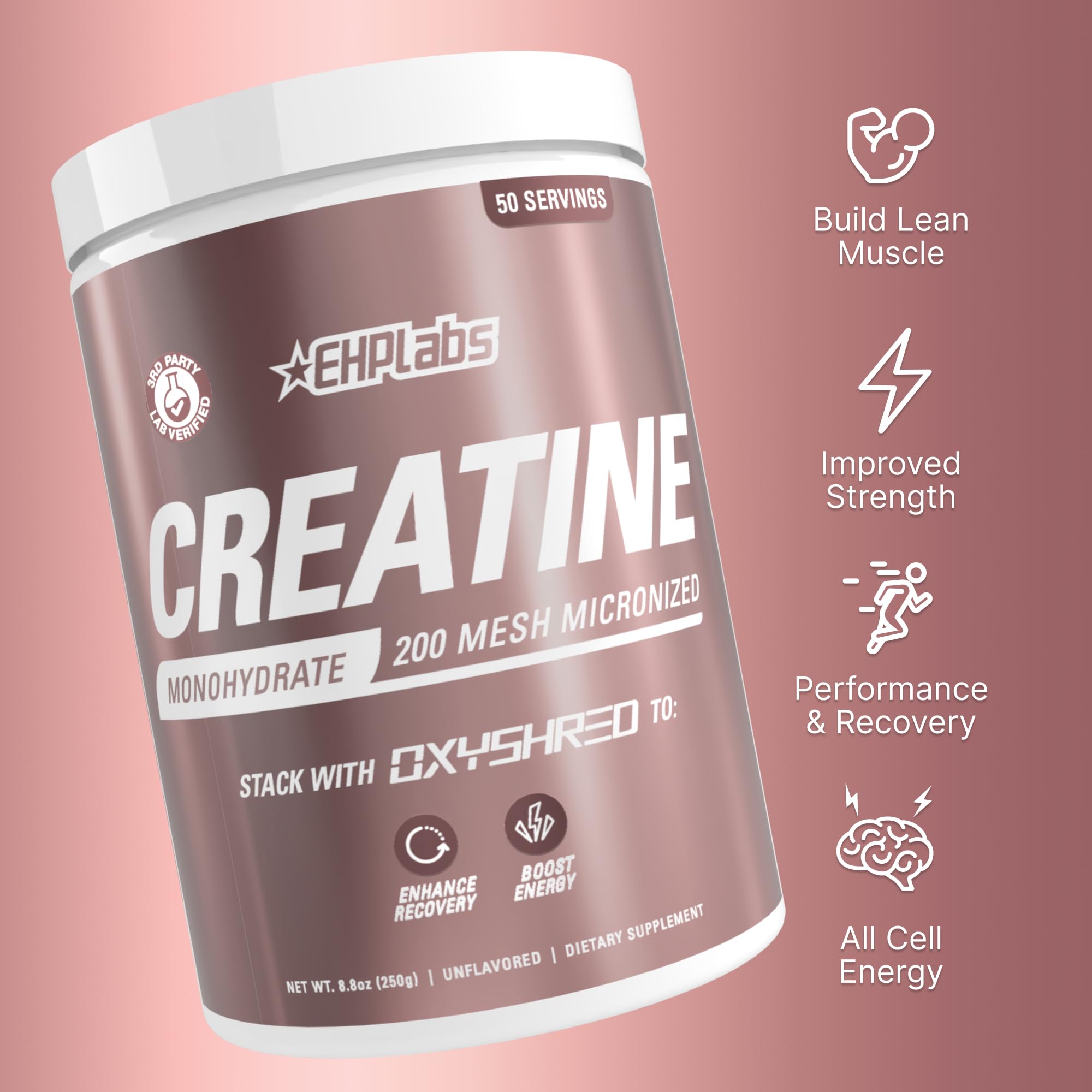 Scoop of EHP Labs CREA-8 Creatine Monohydrate powder