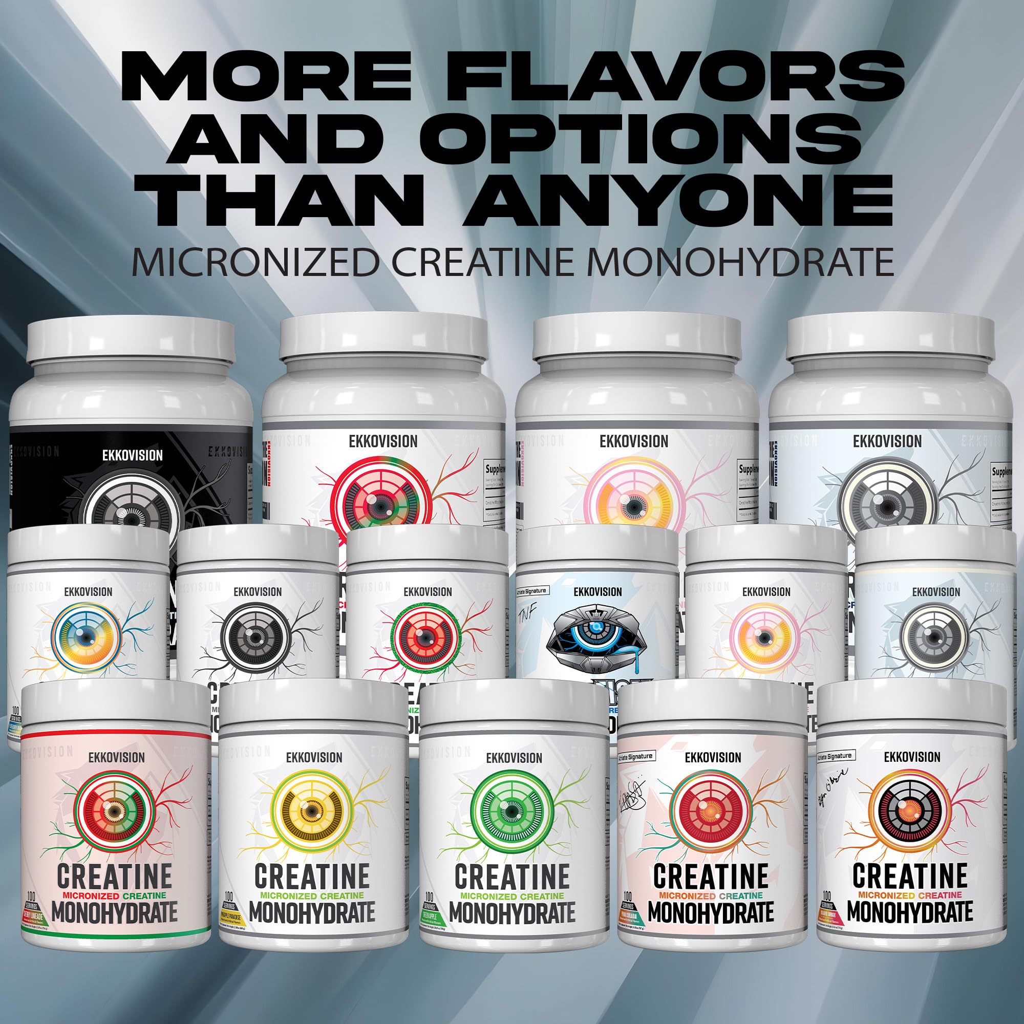 Scoop of Ekkovision Creatine Monohydrate powder