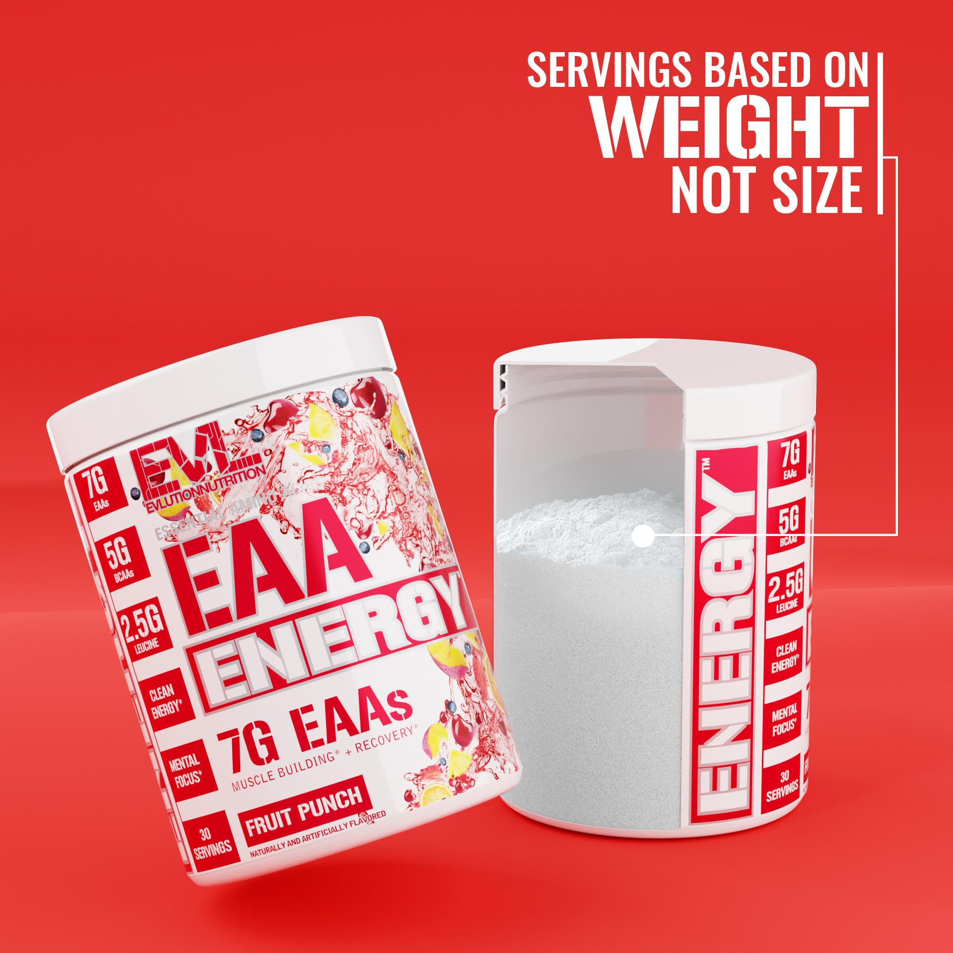 Scoop of Evlution EAA Energy Watermelon Splash Powder