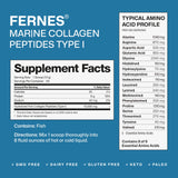 Scoop of Fernes Marine Collagen Peptides Powder on a spoon