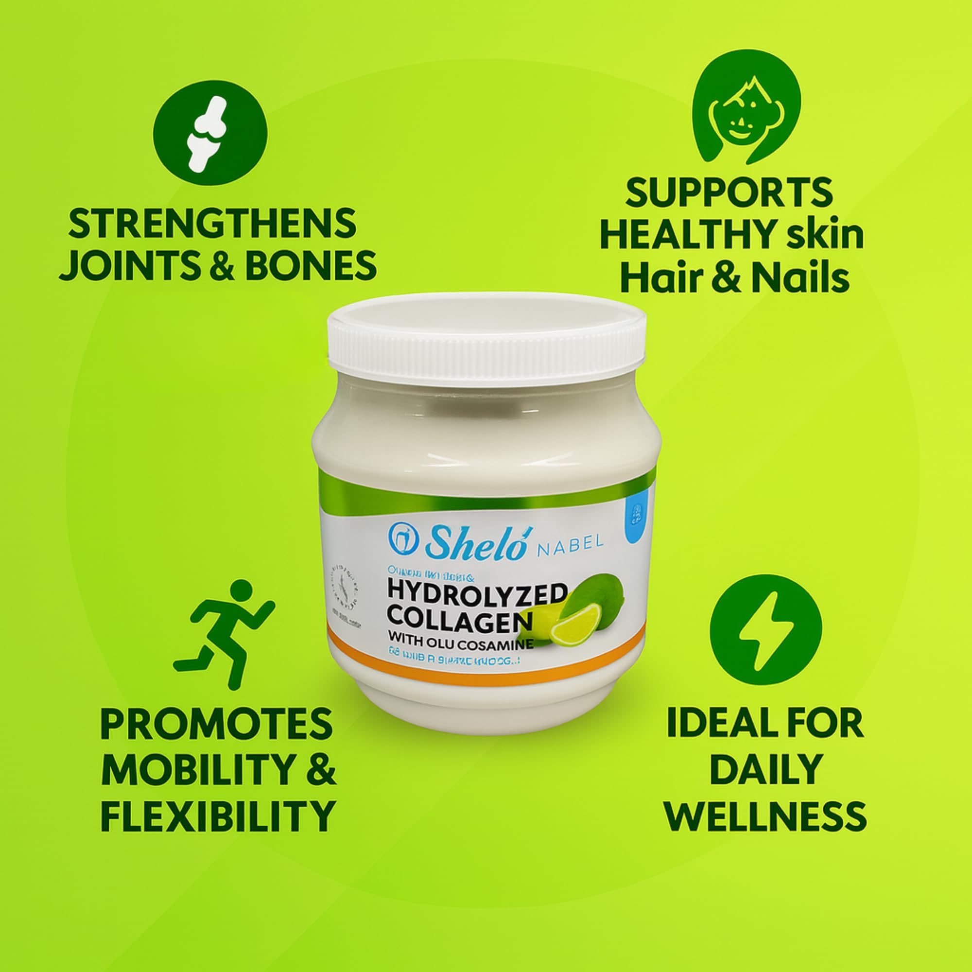 Scoop of Five Brothers Hydrolyzed Collagen Supplement powder