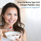 Scoop of Garden of Life Collagen Peptides Powder with liquid