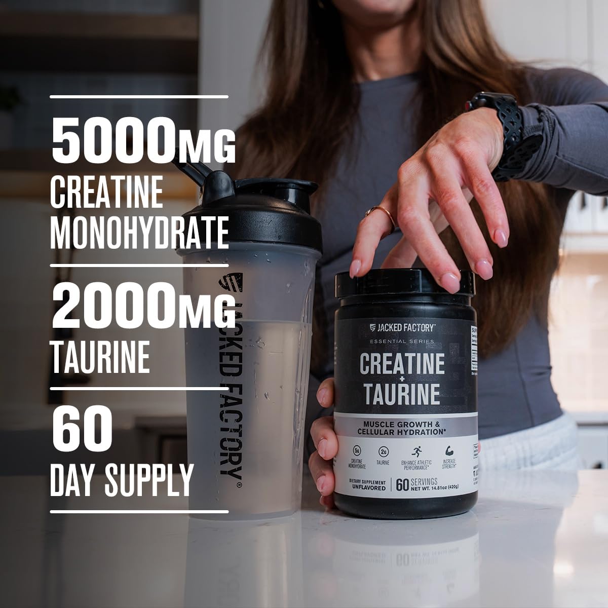 Scoop of Jacked Factory Creatine Monohydrate 5000mg