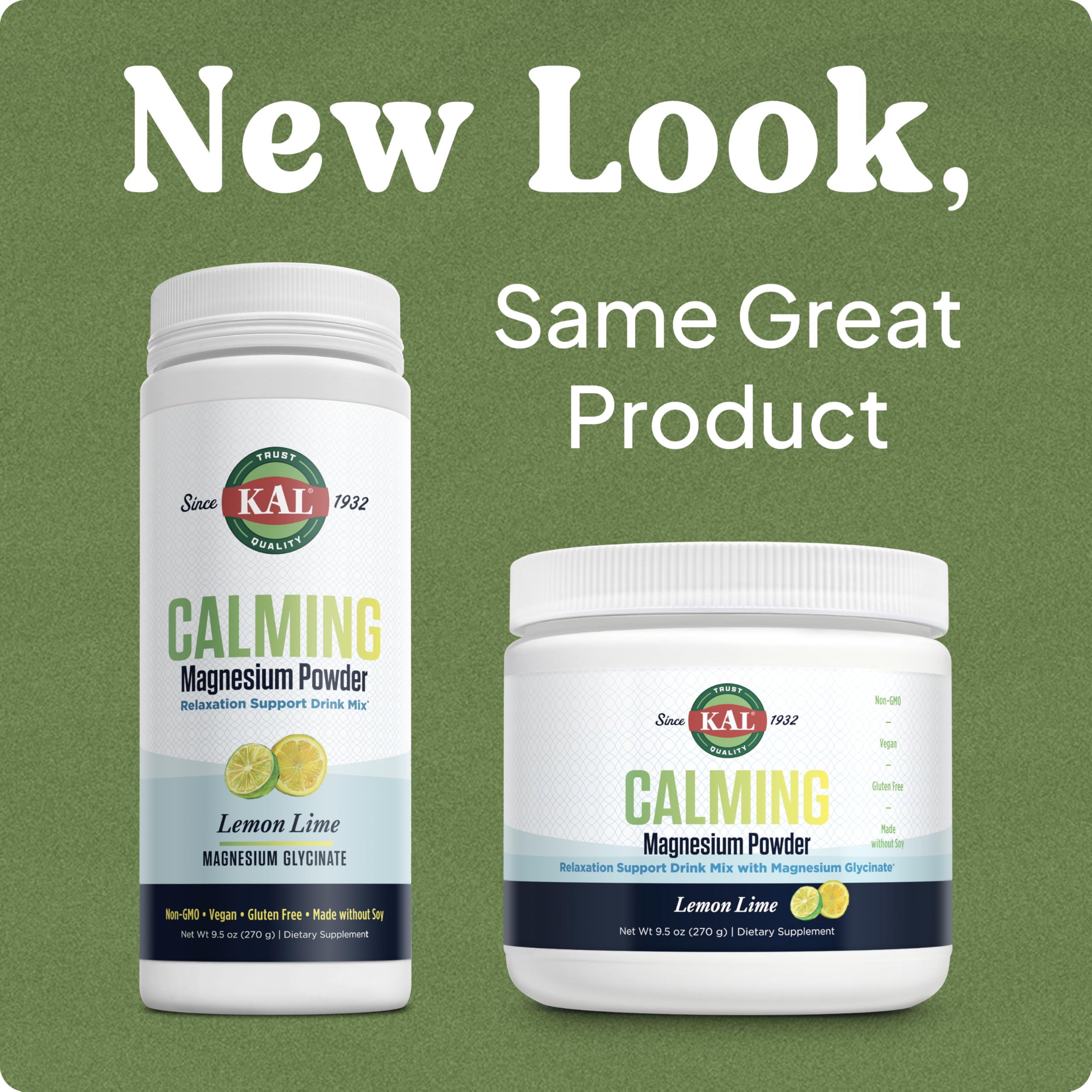 Scoop of KAL Calming Magnesium Powder 318g on a wooden table