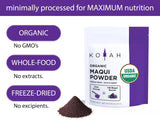 Scoop of KOYAH Organic Maqui Berry Powder