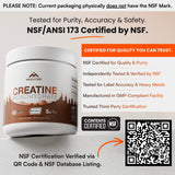 Scoop of MaxOut360 Creatine Monohydrate powder