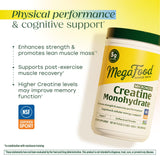 Scoop of MegaFood Creatine Monohydrate Unflavoured Powder