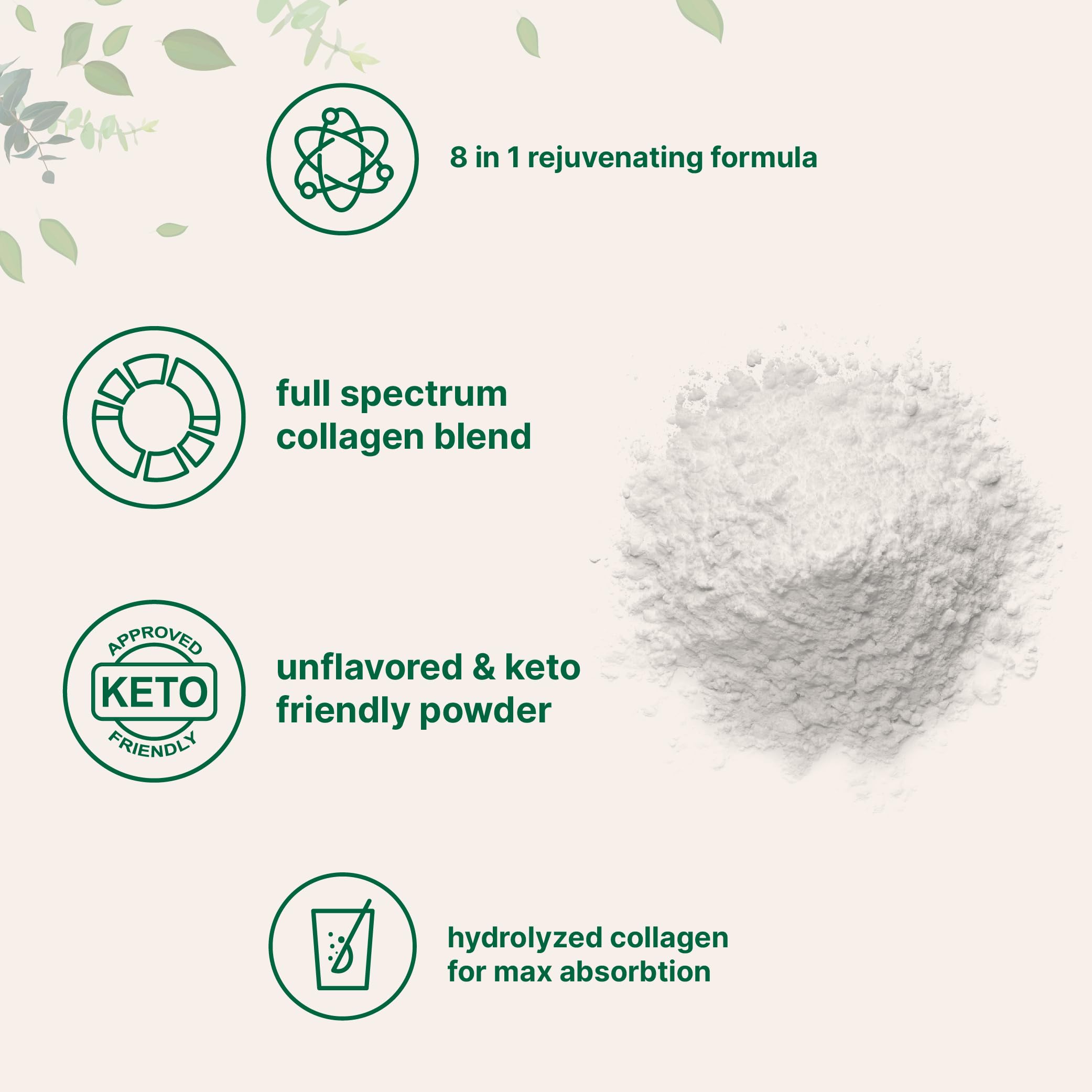 Scoop of Micro Ingredients Hydrolyzed Collagen Peptides Powder