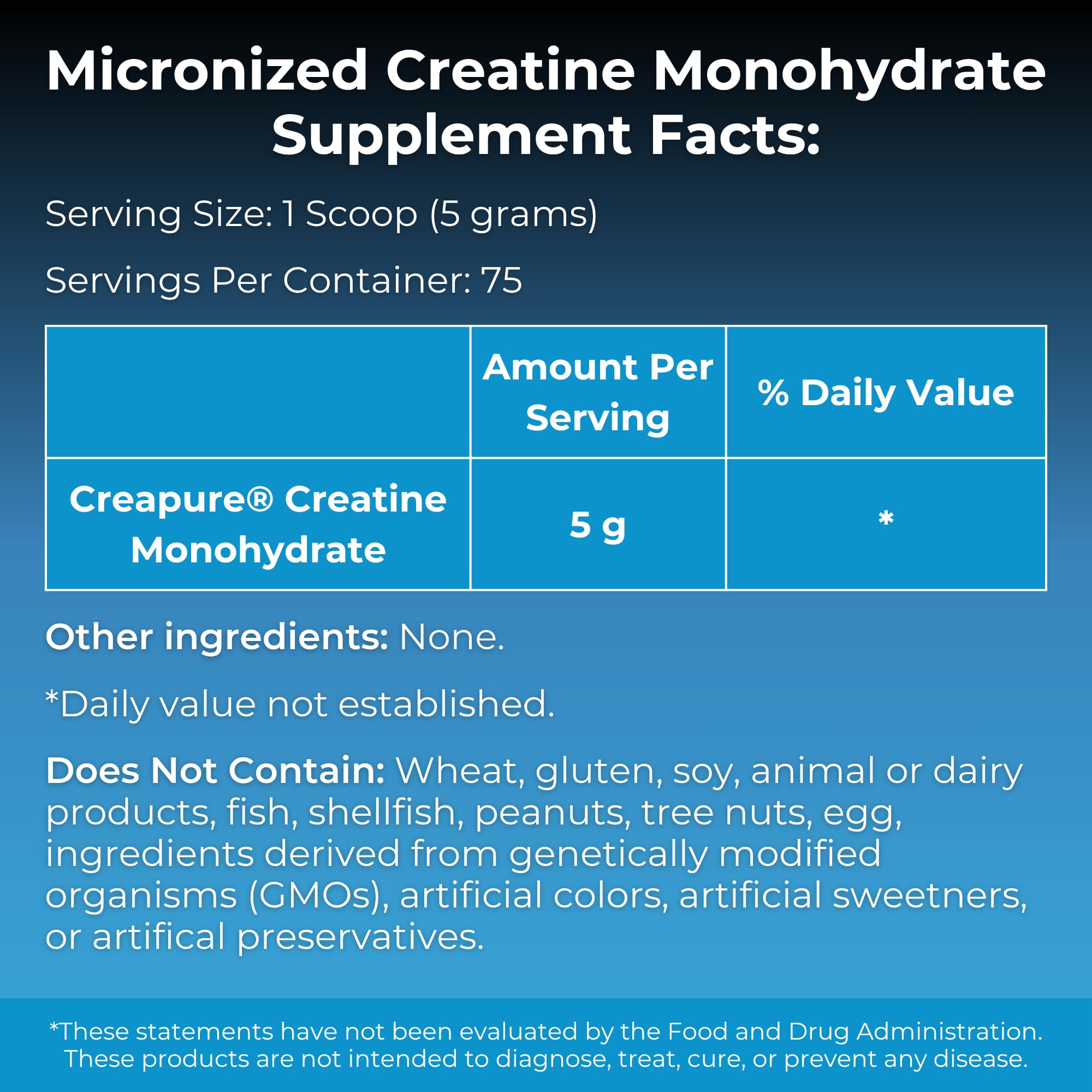 Scoop of MYOXCIENCE Creatine Monohydrate powder on a surface
