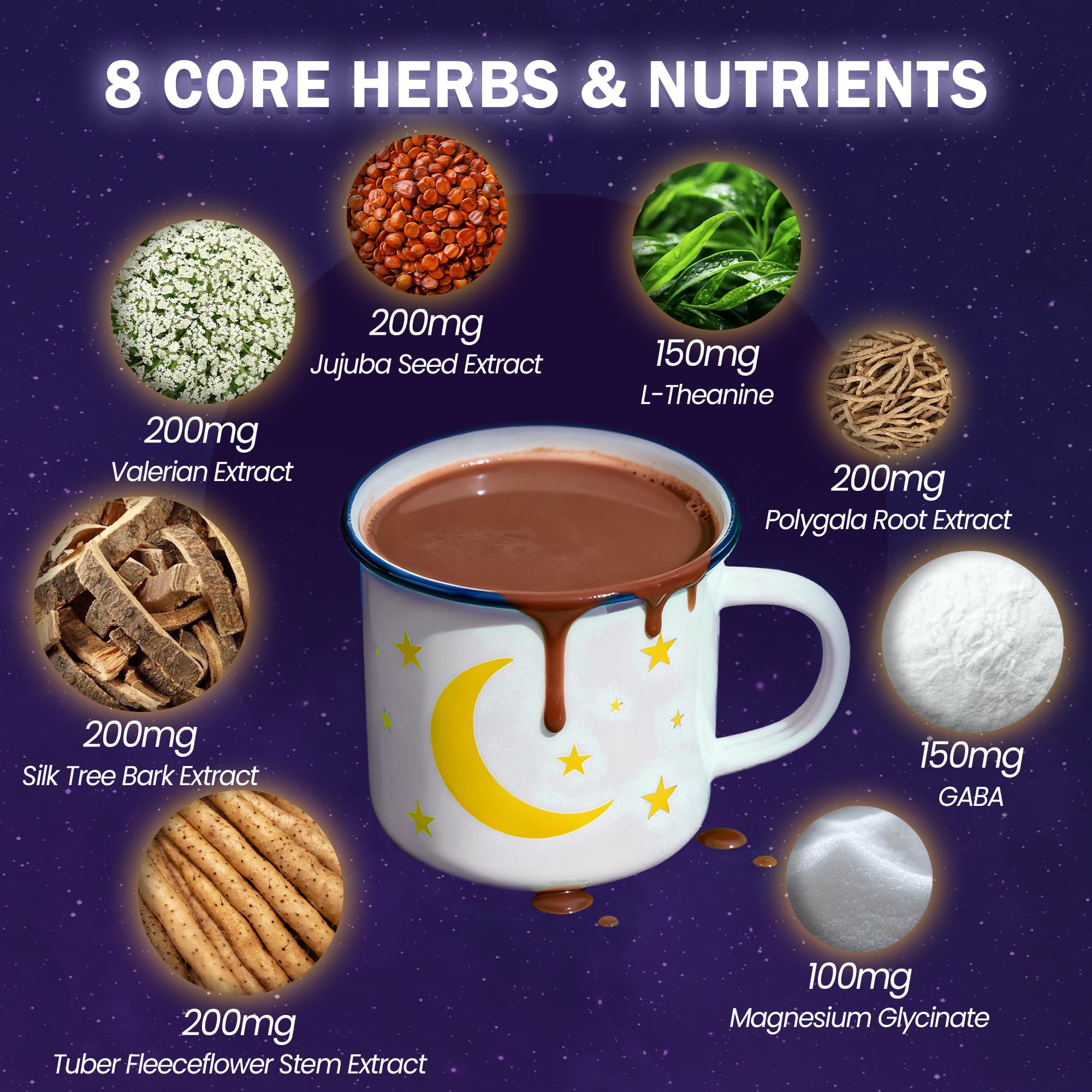Scoop of NUTRATASTE Mushroom Hot Cocoa next to warm milk