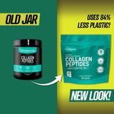 Scoop of PhiNaturals Collagen Peptides Powder on a wooden surface