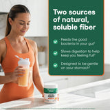 Scoop of Physician's CHOICE Peach Mango Easy Mix Fiber Powder