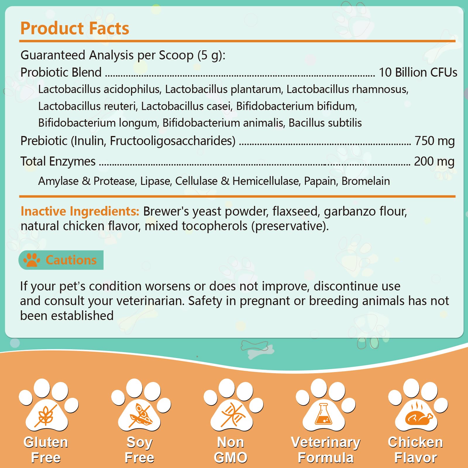 Scoop of PICPOW Probiotic Powder with chicken flavour