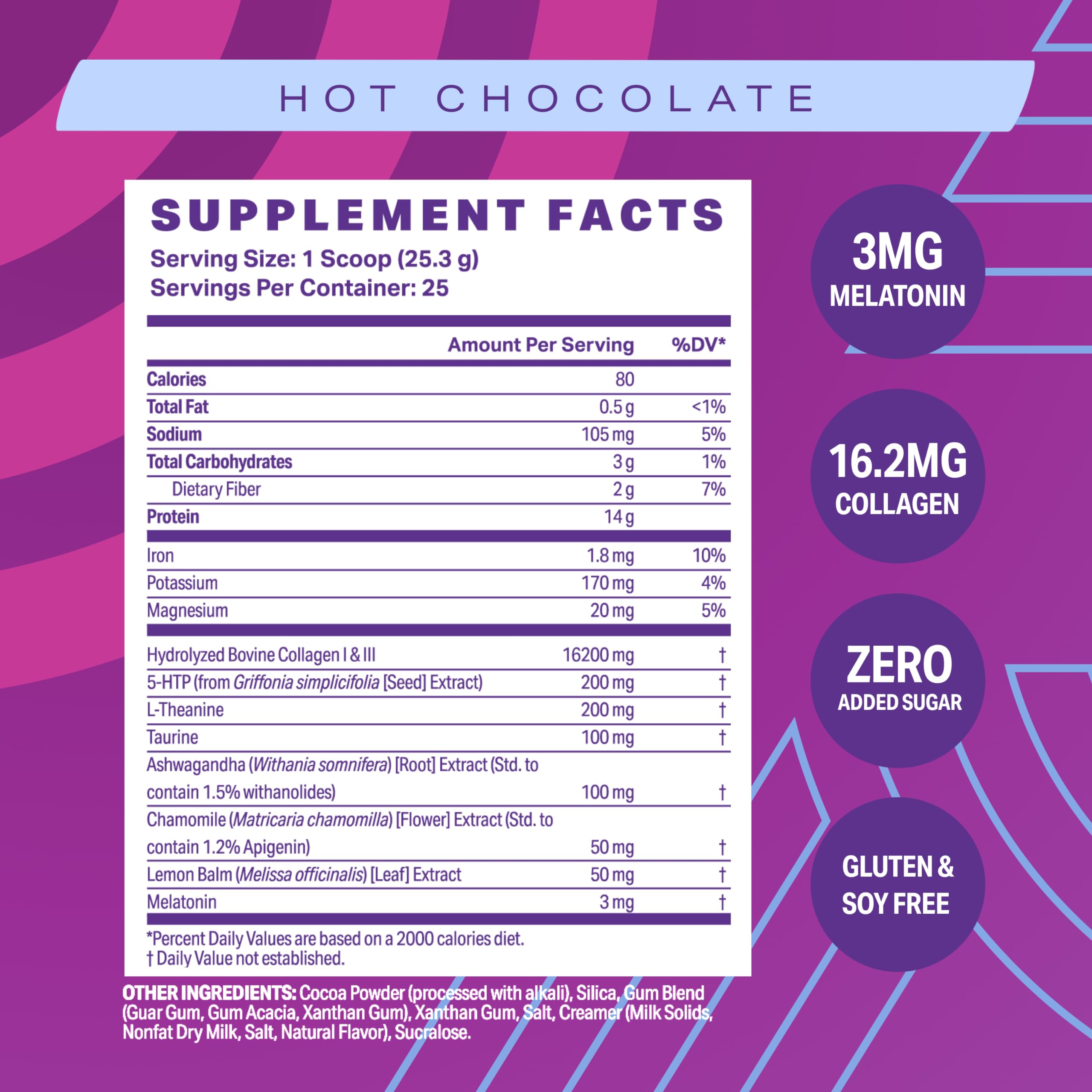 Scoop of Podium Nutrition Sleepy Collagen powder in hot chocolate
