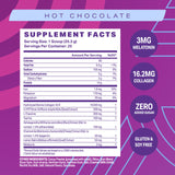 Scoop of Podium Nutrition Sleepy Collagen powder in hot chocolate