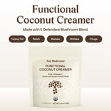 Scoop of Real Mushrooms Coconut Creamer on a spoon