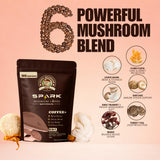 Scoop of Spark Mushroom Coffee powder on a spoon