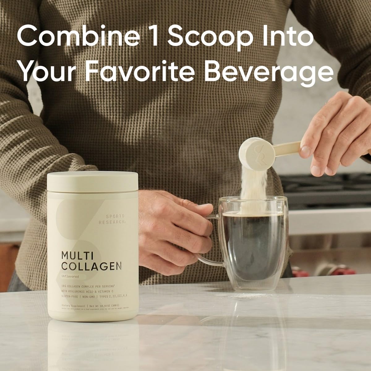 Scoop of Sports Research Multi Collagen Peptides powder