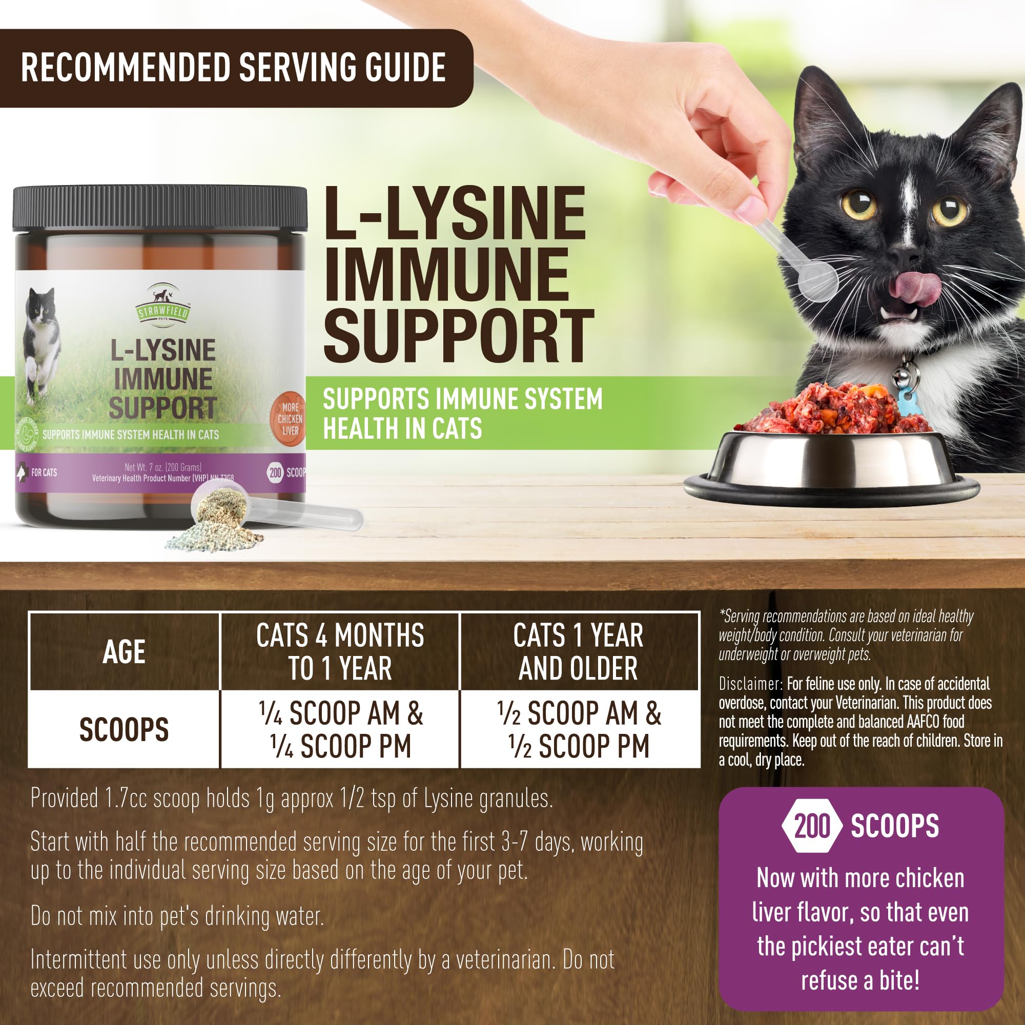 Scoop of Strawfield Pets L-Lysine Granules