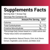 Scoop of Sweet Cre Creatine Powder next to the container