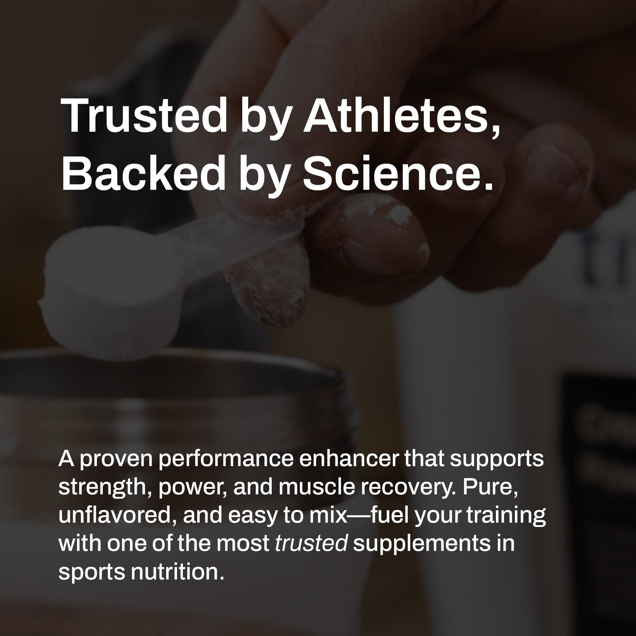 Scoop of True Nutrition Creatine Monohydrate powder