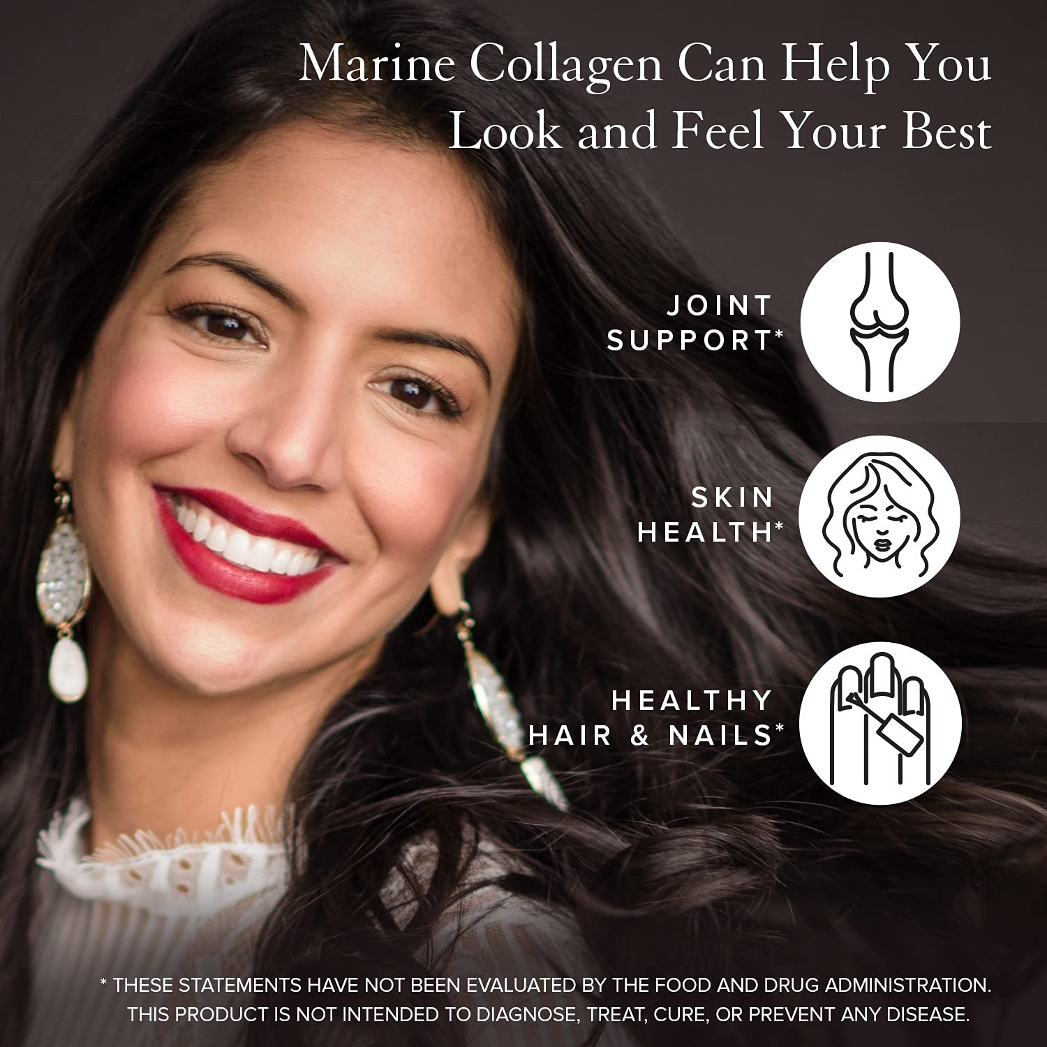 Scoop of Truvani Marine Collagen Peptides powder