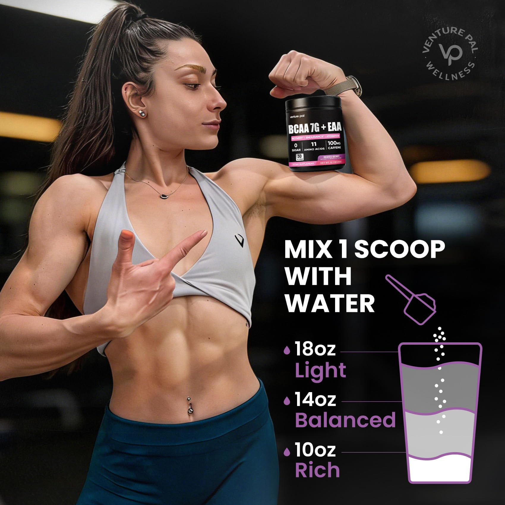 Scoop of Venture Pal EAA Amino Acid Supplement