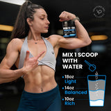 Scoop of Venture Pal EAA Amino Acid Supplement powder on a table
