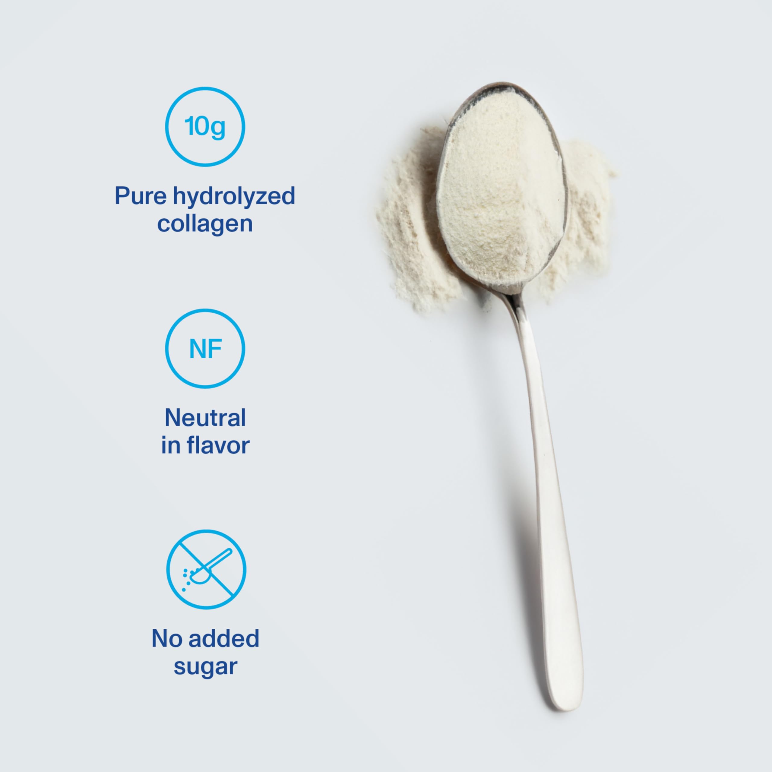 Scoop of Vital Proteins Unflavoured Collagen Peptides powder