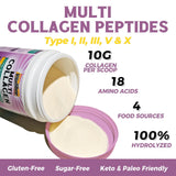 Scoop of Vitalibre Collagen Peptide Blend powder