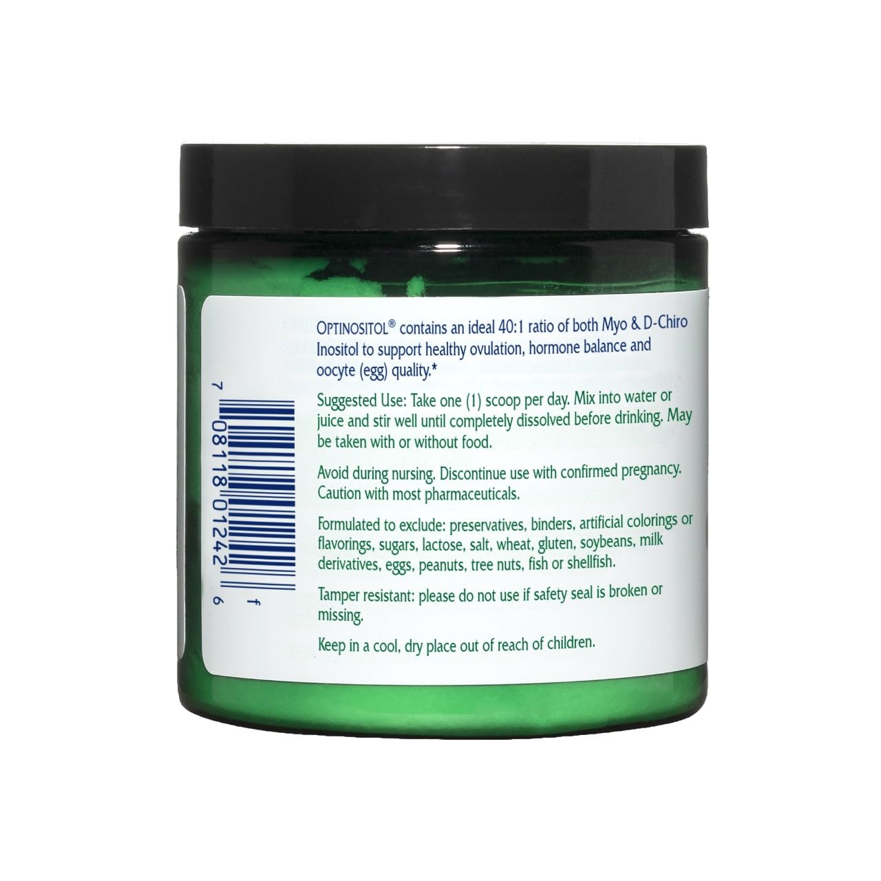 Scoop of Vitanica Optinositol powder on a spoon