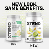 Scoop of Xtend BCAA Powder on a table