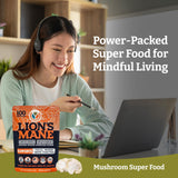 Scoop of YEMAYA Organic Lion's Mane Mushroom Powder