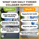 Scoop of Yonder Collagen Peptides on a kitchen counter