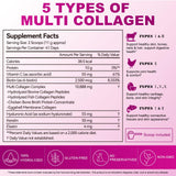 Scoop of YUEPLATTNMAY Multi-Collagen Protein Powder on a wooden table