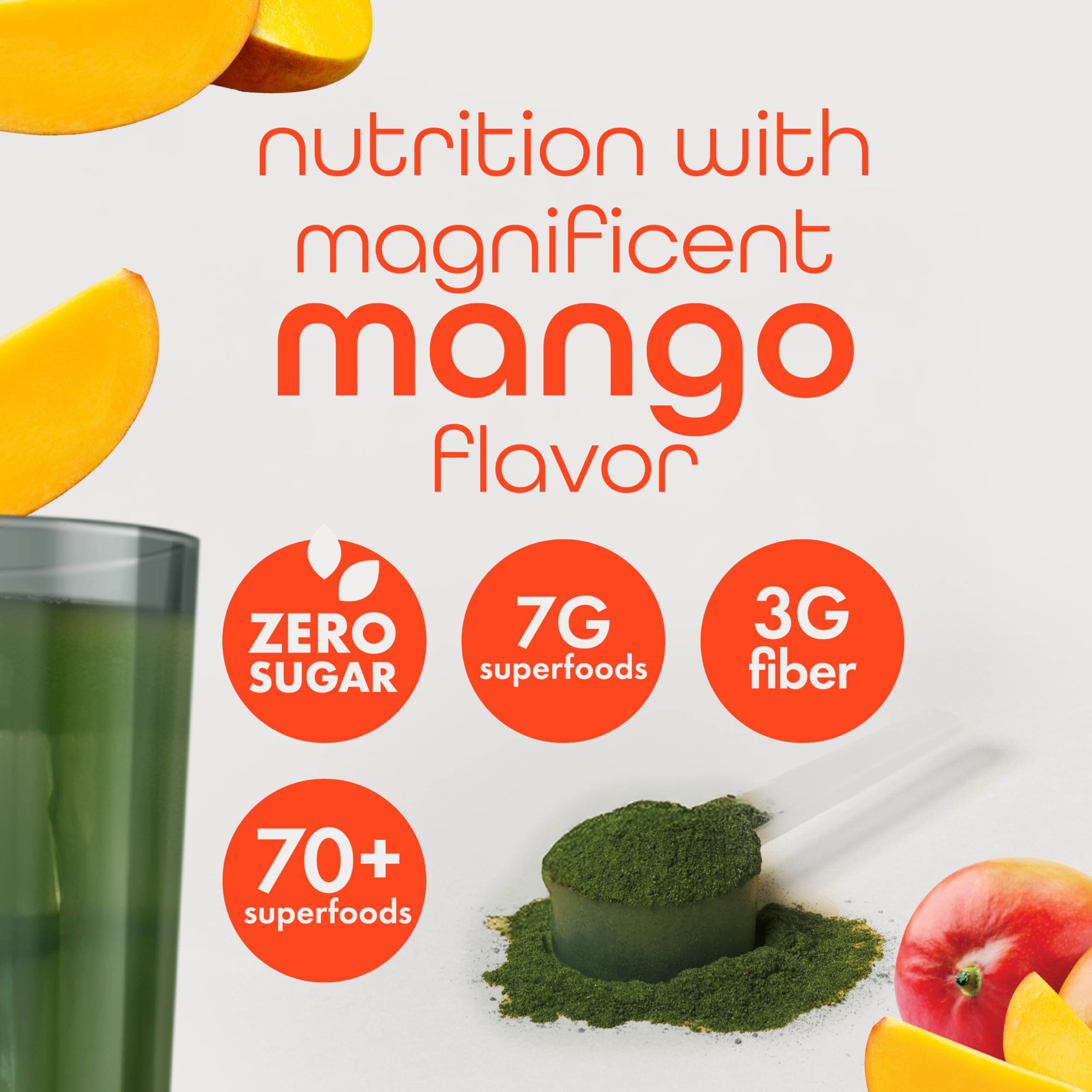 Scoop of Zena Nutrition Superfood Powder on a wooden spoon
