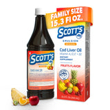 SCOTT'S EMULSION Cod Liver Oil 15.3 Fl Oz bottle front view
