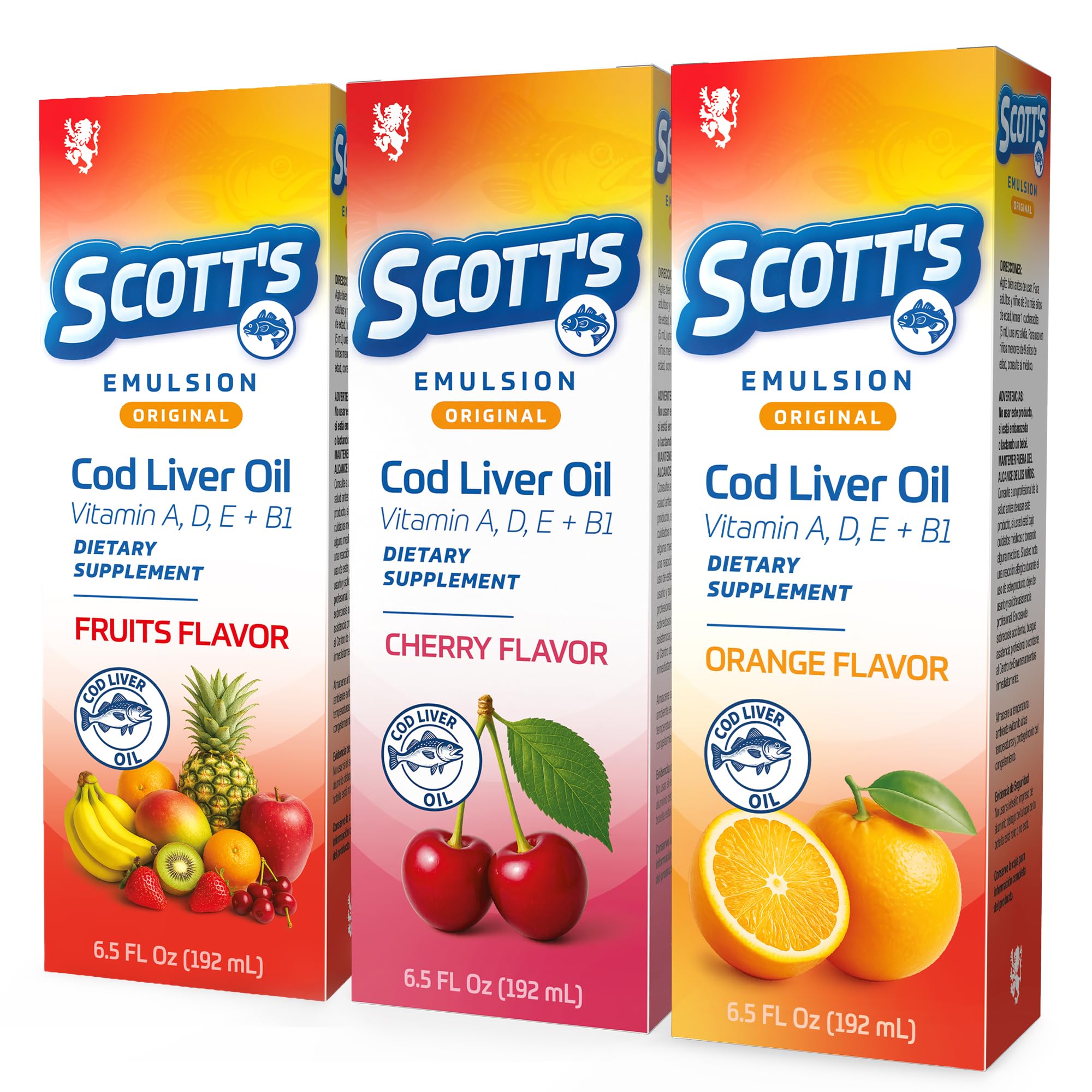 SCOTT'S EMULSION Cod Liver Oil Liquid for Kids front view