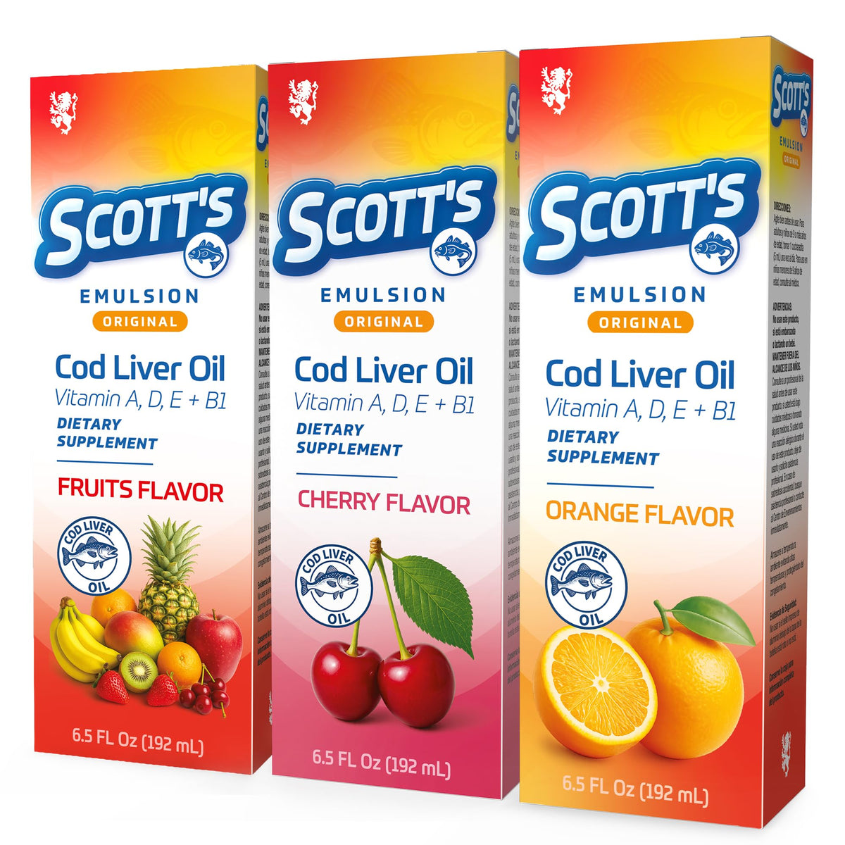SCOTT'S EMULSION Cod Liver Oil Liquid for Kids front view